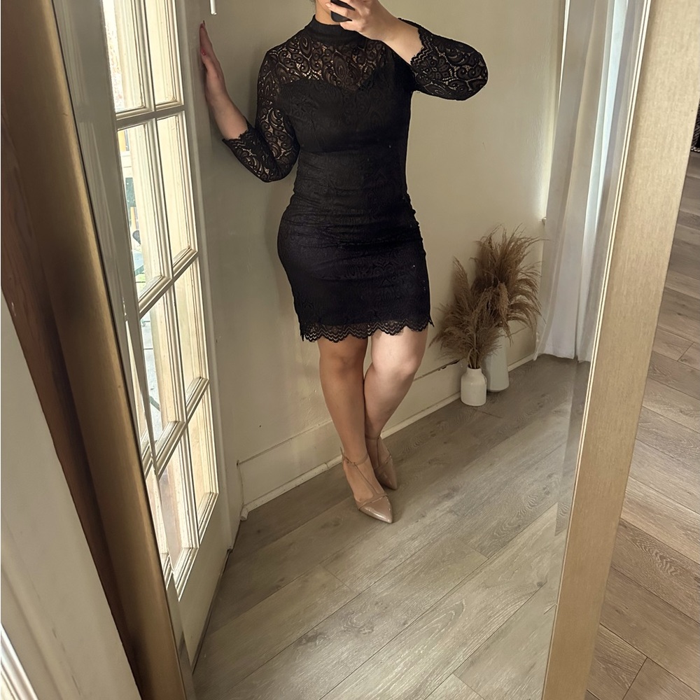 Black laced dress